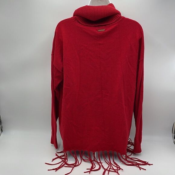 Red fringe turtleneck Michael kors sweater - Picture 4 of 12